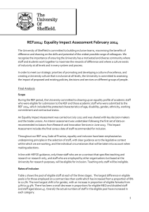 REF2014: Equality Impact Assessment February 2014