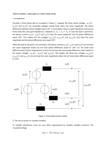 Unbalance three phase systems