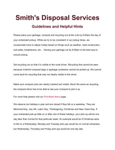 Smith`s Trash Services - Deer Lake Farms Association