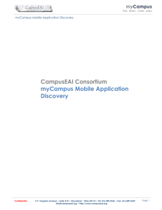 myCampus Mobile Discovery Document