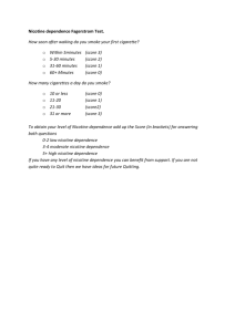 Simple nicotine dependence test Word Document,