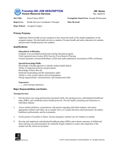 Model Job Descriptions HR Services