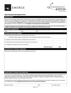 Emerge Financial Aid Request Form