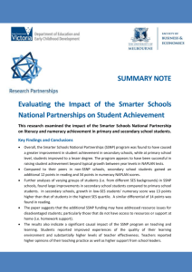Evaluating the Impact of the Smarter Schools National Partnerships