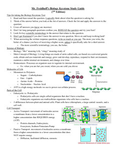 Mr. Freidhoff`s Biology Keystone Study Guide (7th Edition)