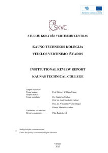 annex. kaunas technical college response to review report