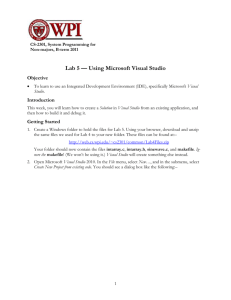 Lab Assignment #5 -- Using Microsoft Visual Studio