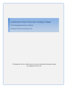 Lululemon Final Consumer Analysis Paper-2