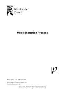Model Induction Process (Revised Dec `08)