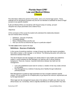 Law and Medical Ethics Assessment