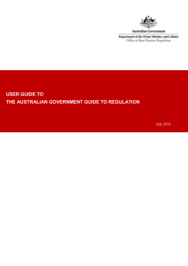 About this User Guide - Department of the Prime Minister and Cabinet