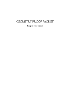 Geometry Proof Packet