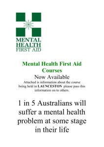 Mental Health First Aid Courses