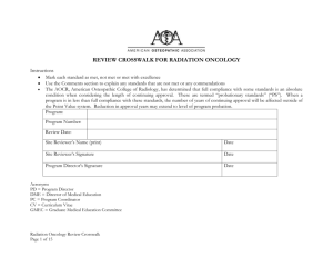 review crosswalk for radiation oncology