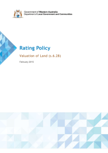 Rating Policy: Valuation of Land - Department of Local Government