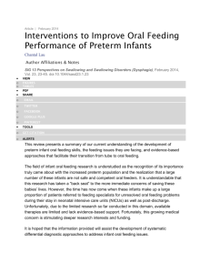 Interventions to Improve Oral Feeding