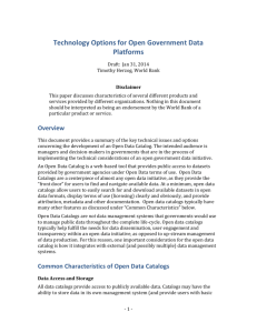 Open Data Platforms Comparison Matrix