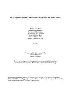 Local Opportunity Structures and Intergenerational Neighborhood