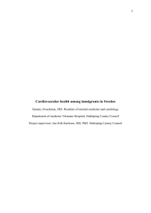 Cardiovascular health among immigrants in Sweden