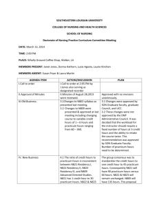 DNP Curriculum Committee Minutes 3-13-14