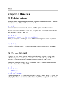 Iteration - PythonLearn