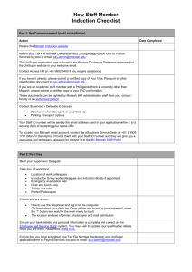 New Staff Member Induction Checklist