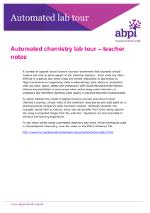 Automated Chemistry Lab Tour - Teacher Notes - ABPI