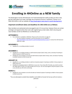 Enrolling in 4HOnline as a NEW family