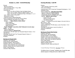 bulletin 10-11-15 - First Randolph Christian Reformed Church