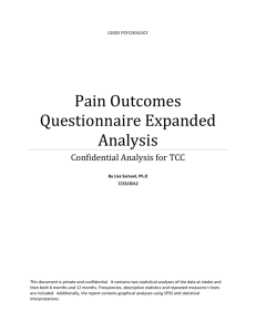 Pain Outcomes Questionnaire Expanded Analysis