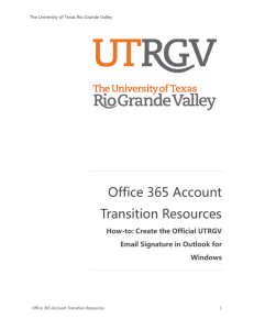 Office 365 Account Transition Resources