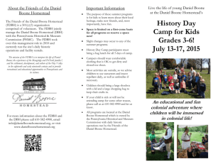 History Day Camp - Daniel Boone Homestead