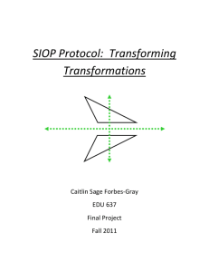 Transformations SIOP Lesson Plans