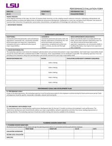 full Planning & Evaluation Form