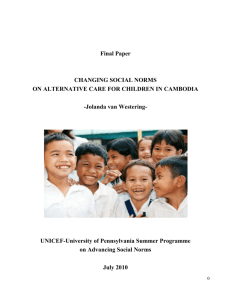 Final Societal Attitudes towards Alternative Care in Cambodia