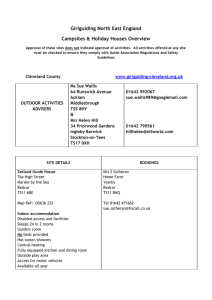 Girlguiding North East England Campsites & Holiday Houses