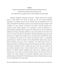 Abstract “Synthesis and Optimization of Hybrid Membrane