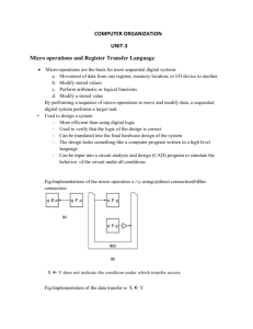 COMPUTER ORGANIZATION UNIT-3 Micro operations and Register