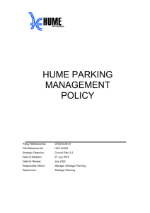 POLICY WRITING - Hume City Council