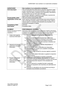 04 CAT Unit Template - Auto Skills Australia