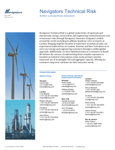 Navigators Technical Risk ENERGY & ENGINEERING INSURANCE