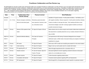 Practitioner Collaboration and Peer Review Log