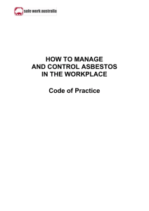 How to Manage and Control Asbestos in the Workplace Code of