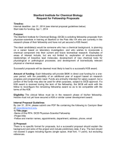 Stanford Institute for Chemical Biology Request for Fellowship
