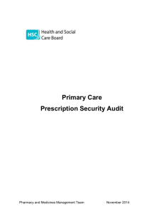 Primary Care Prescription Security Audit
