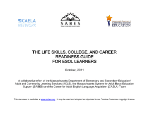 the life skills, college, and career readiness guide for esol learners