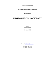 environmental sociology 2013