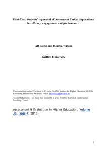 Lizzio & Wilson First Year Student`s Appraisal of