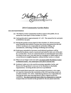 2014 Community Garden Rules - The History Center of Olmsted