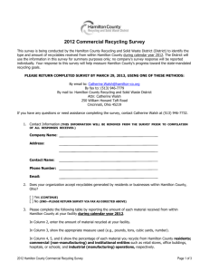 Commercial Recycling Survey
